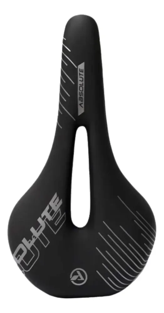 Banco Selim Bike Absolute Nero Gel Mtb Road 268x146mm Vazado Preto 26.8 Cm 14.6 Cm