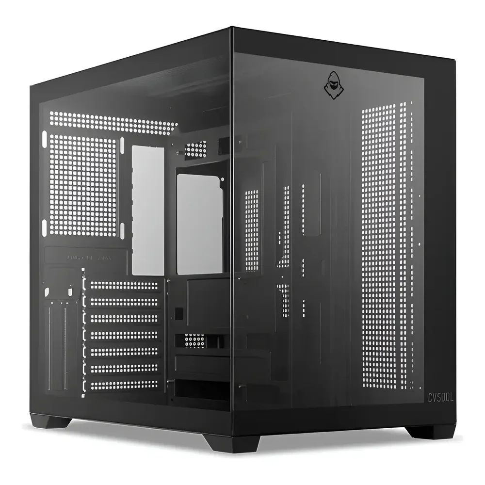 Gabinete Gamer Mancer Cv500l Preto Mid-tower Com Vidro Temperado E Usb-c