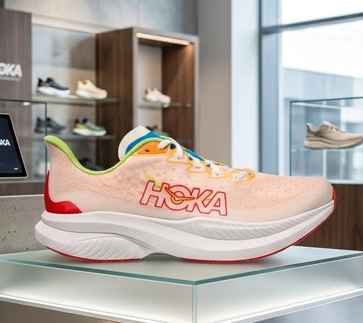 Tênis Masculino de Corrida Mach 6 Hoka Laranja