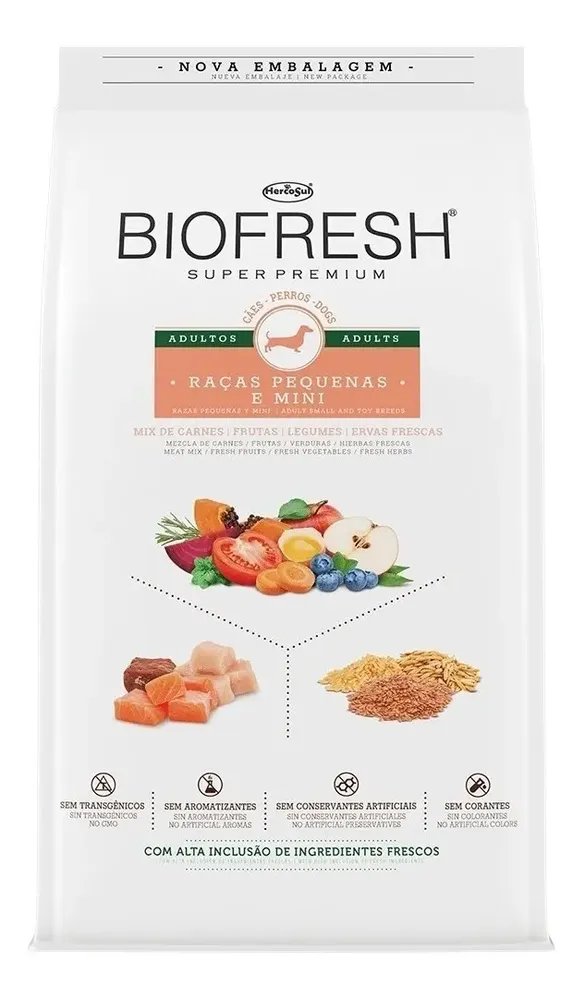 Biofresh Super Premium raça mini e pequena sem transgênicos 10.1kg