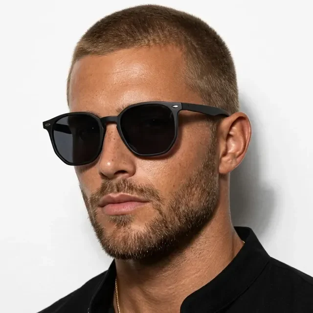 Óculos De Sol Hexagonal Unissex Premium Com Proteção Uv400