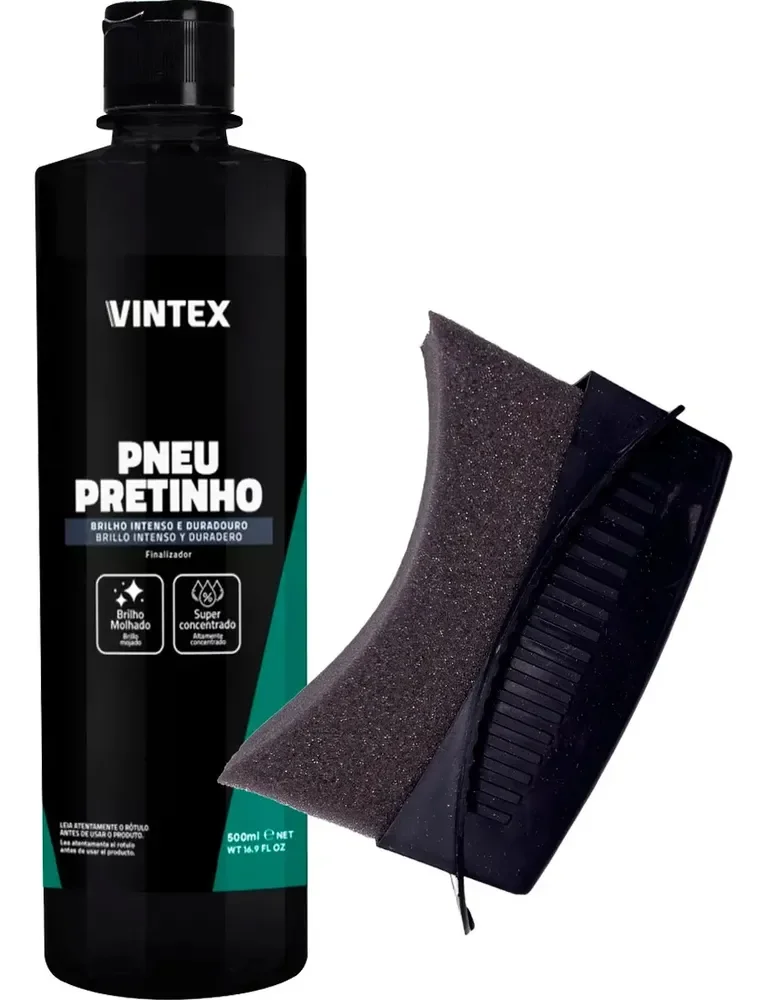 Pneu Pretinho Vonixx Brilha Pneus Carro Moto Vintex 500ml