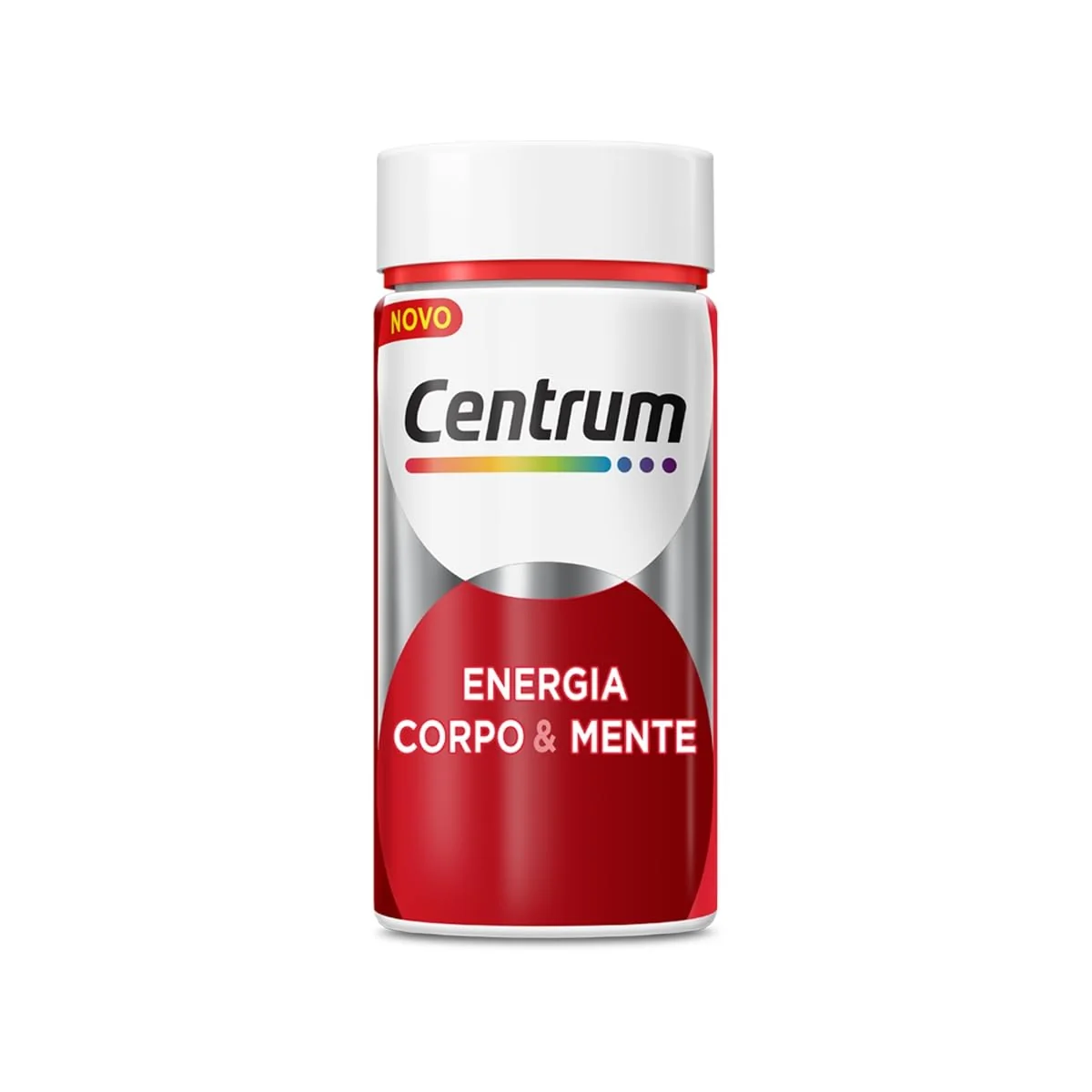 Centrum Energia, Corpo e Mente Multivitamínico com Cafeina, Vitamina B12 e Magnesio, 60 Cápsulas