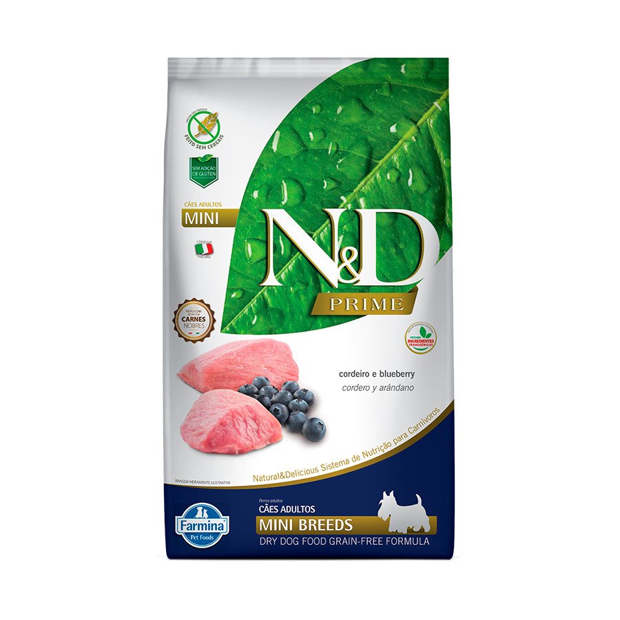 Ração Farmina N&D Prime Cordeiro E Blueberry Cães Adultos Raças Pequenas - 2 5Kg