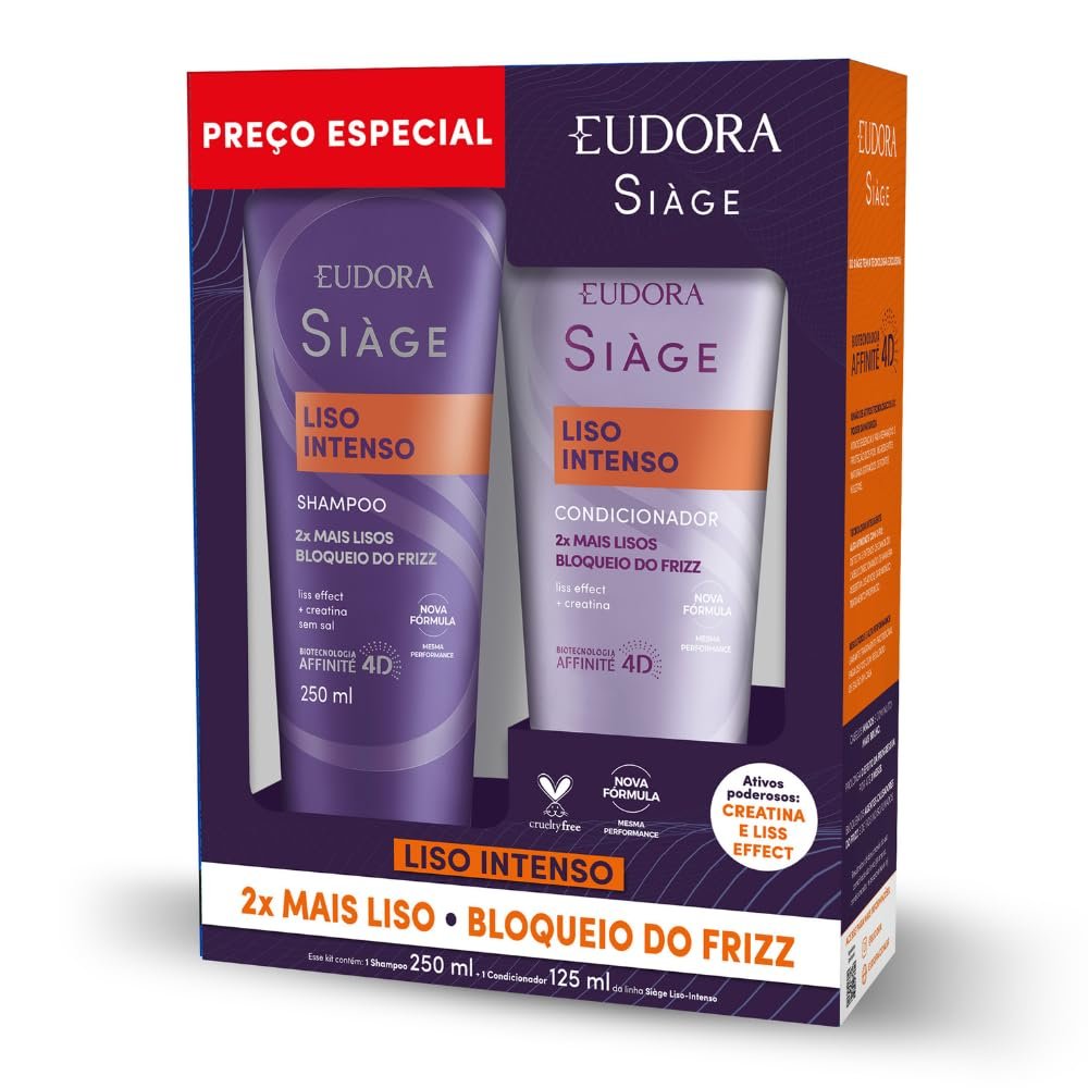 Eudora Siàge Promopack Liso Intenso Shampoo 250ml + Condicionador 125ml