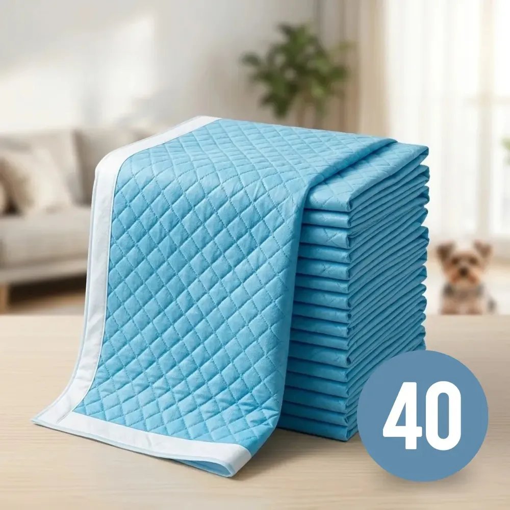 Tapete Higiênico Para Cachorro Super Absorvente 40 Unidades 60x60 Descartável Pet Cão Proteção Piso Alta Absorção