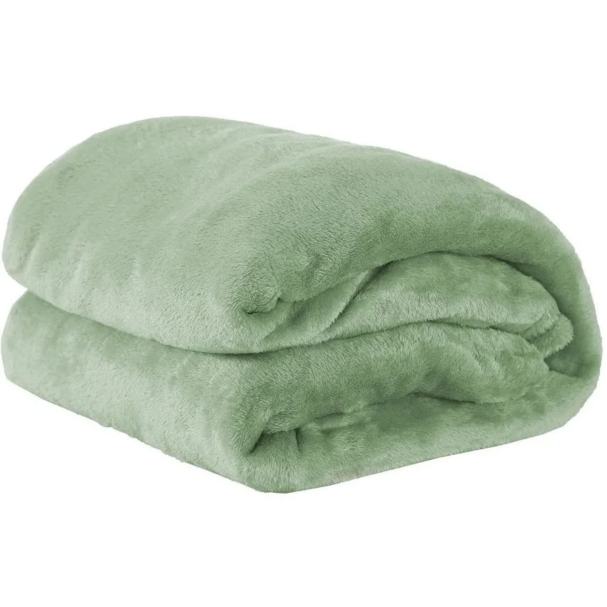 Cobertor Casal Manta Microfibra Fleece 01 Peça Erva Doce