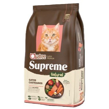 Ração Quatree Supreme Gatos Castrados Salmão e Batata Doce 10,1kg