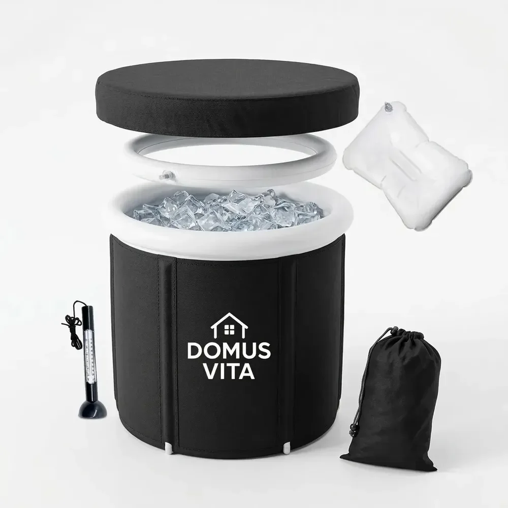 Banheira De Gelo 420 L Imersão Piscina Profissional Com Acessórios Crioterapia Recovery Muscular Cor Preto