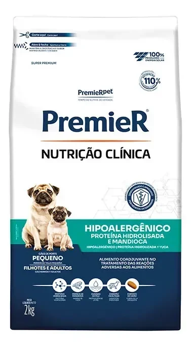 Ração Seca Premier Cão Pequeno Hipoalergênica Mandioca 2kg