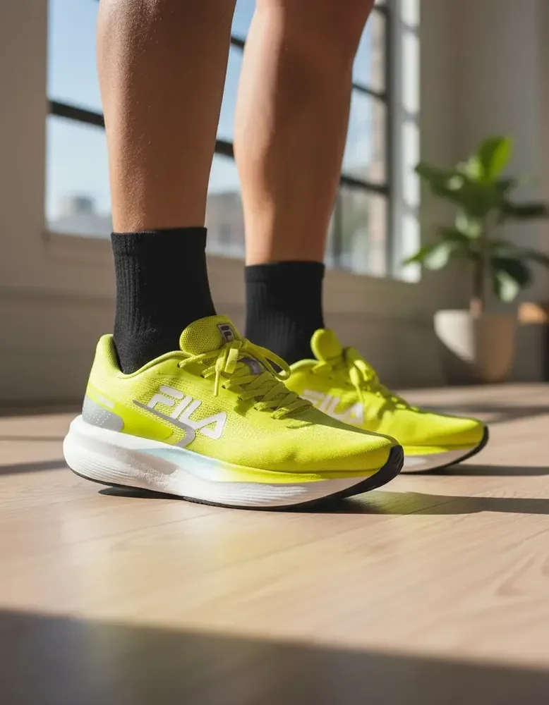 Tênis Fila Racer Fastpace Unissex Running Original Amarelo Liso 33 Br