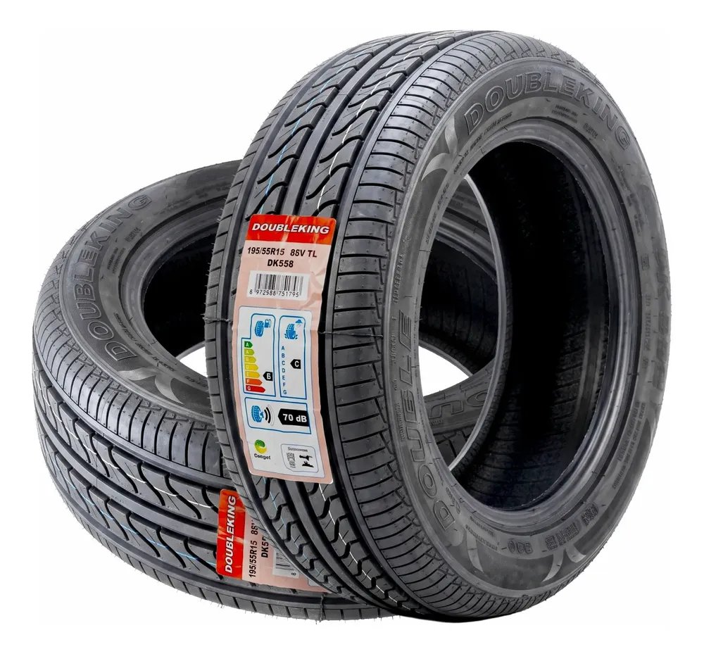 Kit 2 Pneus Aro 15 195/55r15 Double King Dk558 Velocidade V V