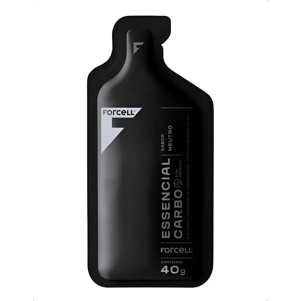 Forcell Essencial Carbo Gel 10x40g Energia Rápida Cafeína Sabor Neutro Com Cafeína