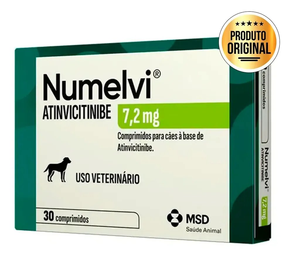 Numelvi 7,2mg Tratamento Cães Dermatite Coceira Alergia 30cp