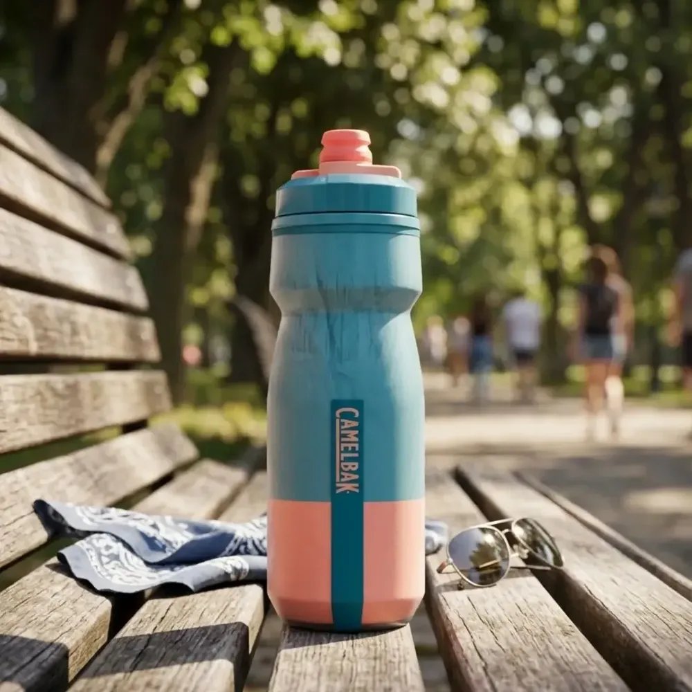 Garrafa Camelbak Bike Trilha Podium Chill 621ml Teal Mercury Teal