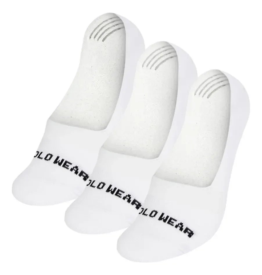 Kit 3 Pares De Meias Sapatilha Masculinas Polo Wear Branco 39-42