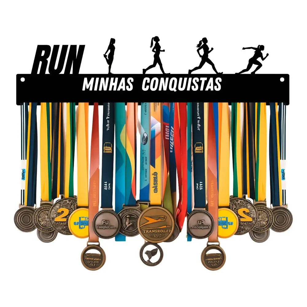 Porta Medalhas Corrida De Rua Masculino Suporte Medalha Full Feminino