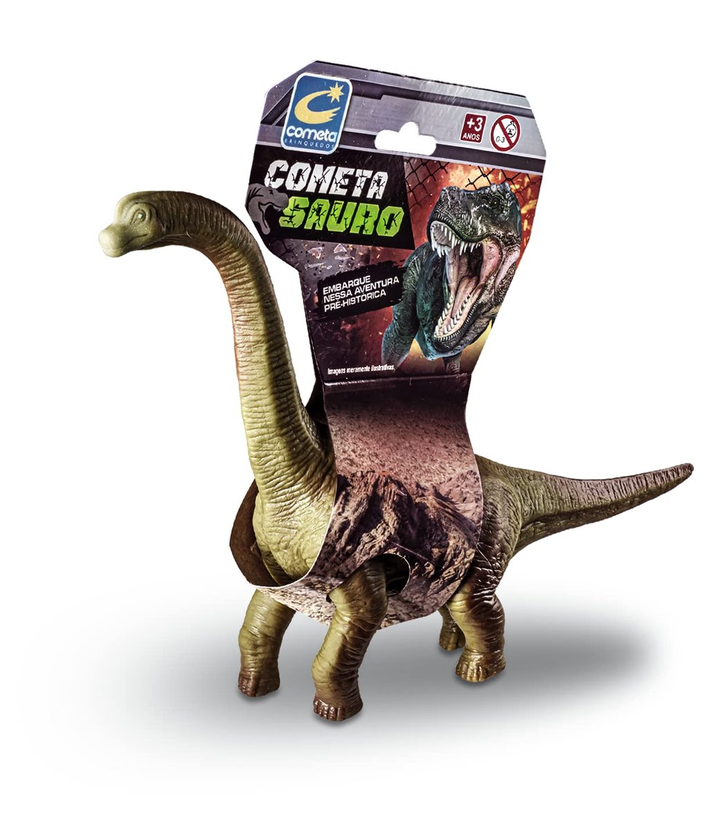 Cometa Coleção Cometa Sauro Dinossauro Braquiossauro Vinil Cartela