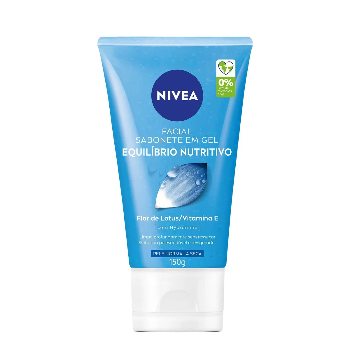 NIVEA Sabonete Facial em Gel Equilíbrio Nutritivo 150g, Limpeza Profunda, Remove Impurezas, Vitamina E, Pele Normal e Seca