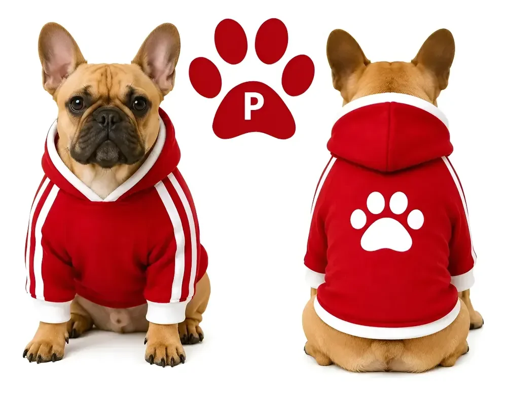 Roupinha Pet Para Cachorro Porte Pequeno Macho Femea Capuz Vermelho
