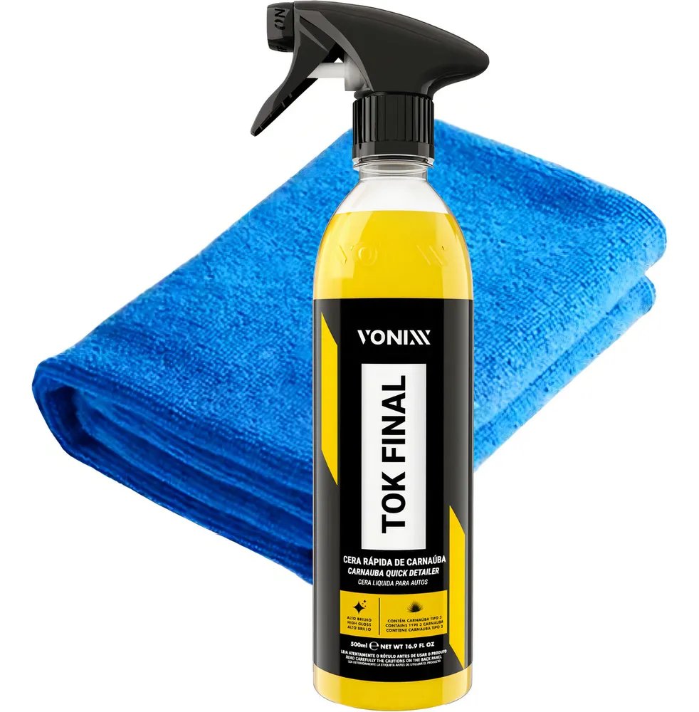 Cera Líquida Carnaúba Vonixx Tok Final Proteção Pintura 500ml + Toalha Microfibra