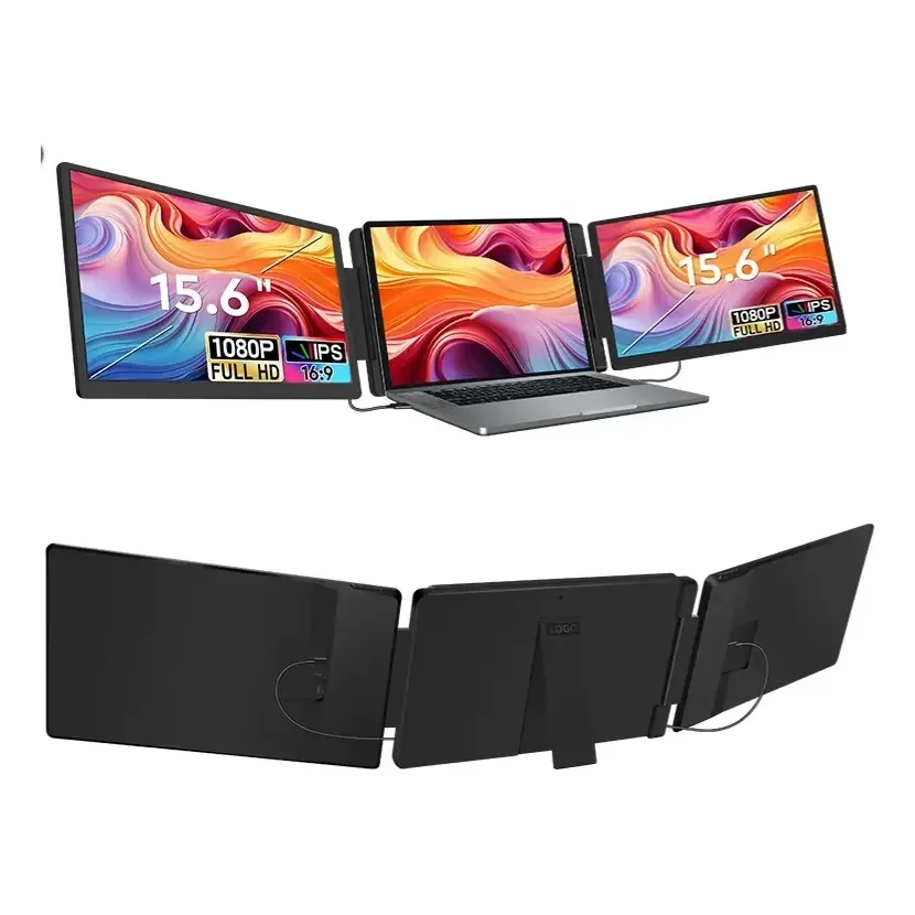 Monitor Portatil Gamer 15.6 Dual Screen Rotação Fhd Preto 127/220v
