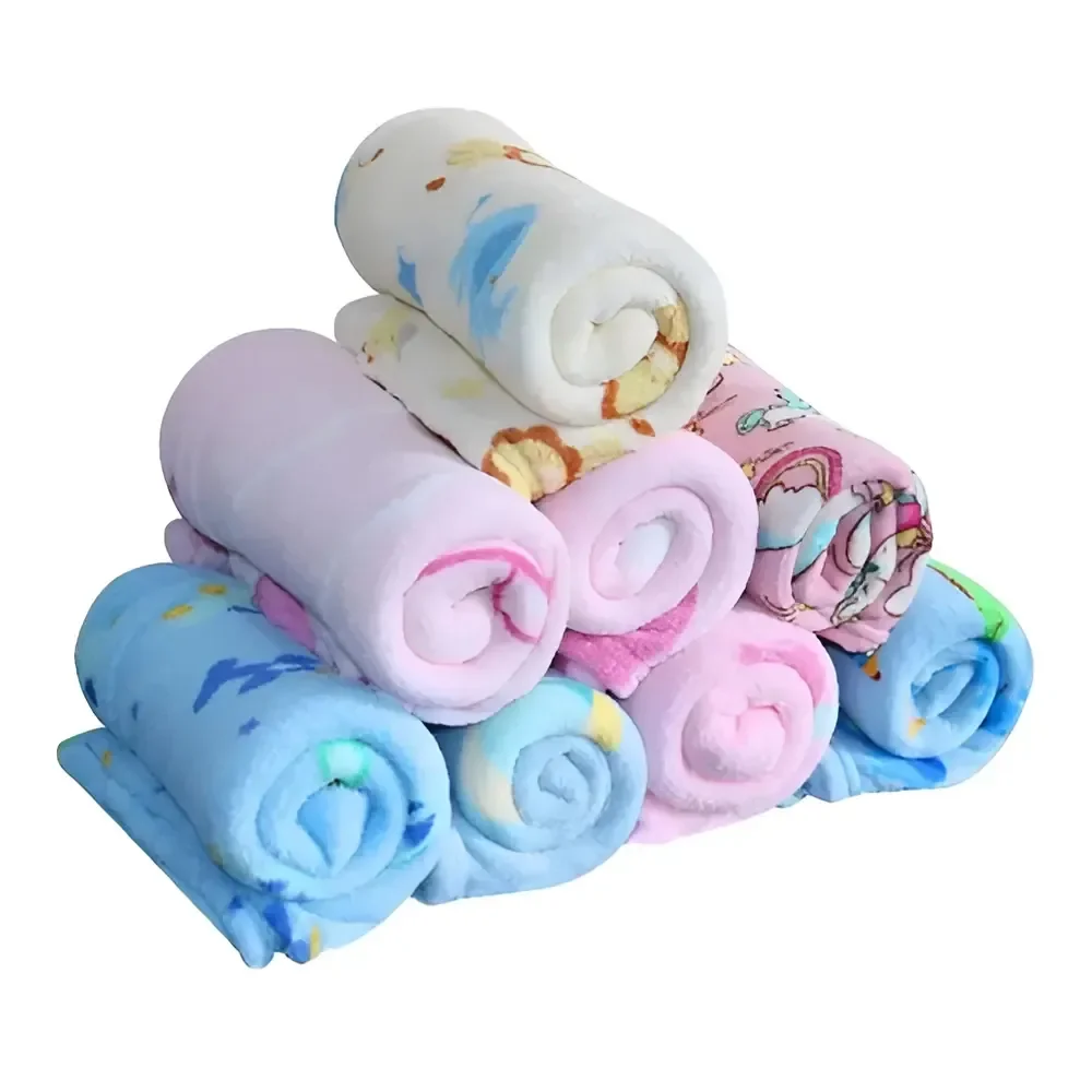 Kit 3 Mantas Cobertor Microfibra Infantil Bebê Estampada Cor Menino