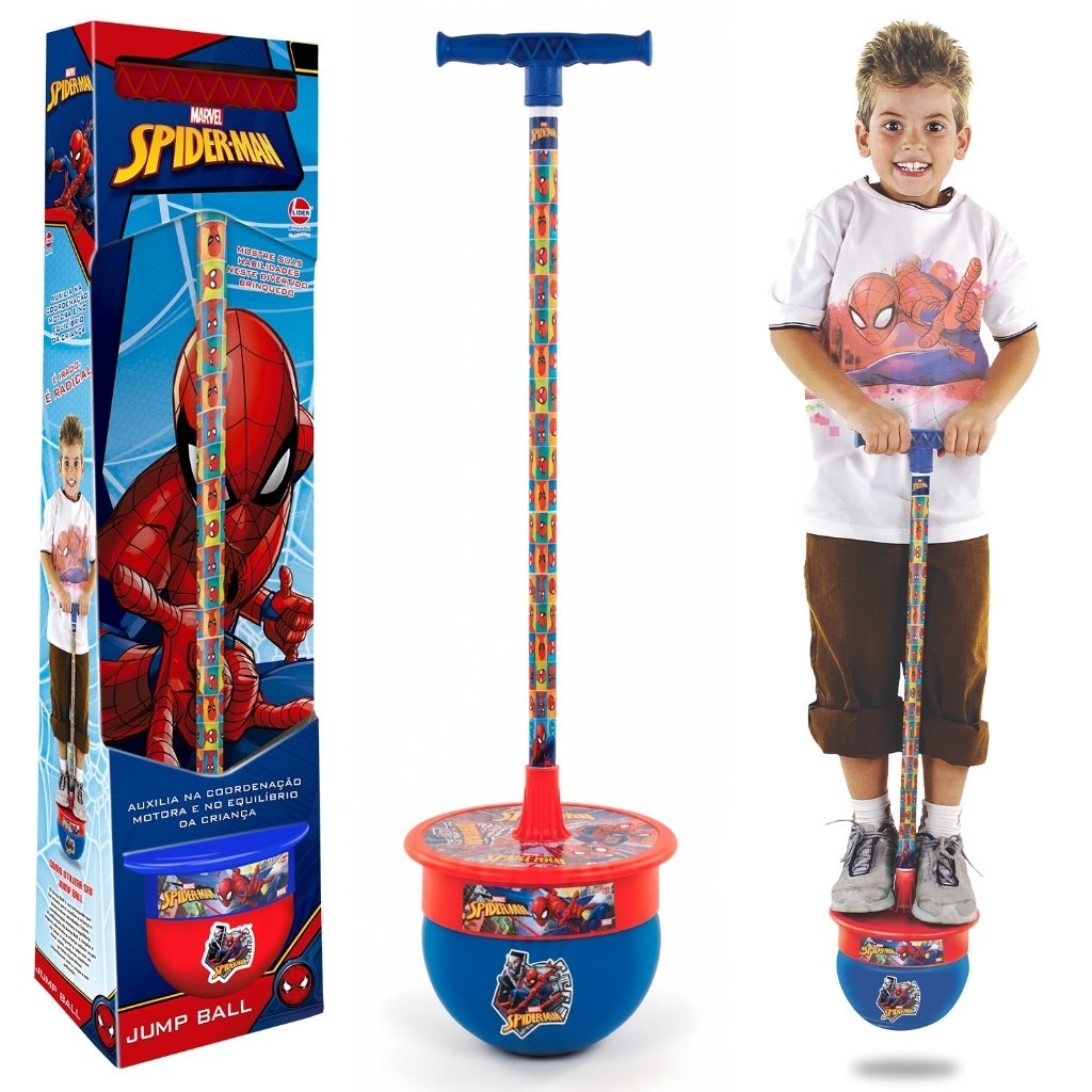 Brinquedo Pula Pula Pogo Ball Jump Ball Equilíbrio Homem Aranha Princesas - Lider Brinquedos