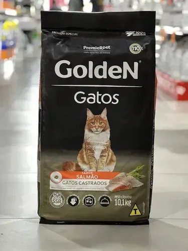 Ração Golden Premium Especial Gatos Adultos Castrados Salmão 10,1kg