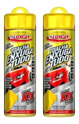Toalha Mágica PVA Luxcar Superabsorvente Enxuga Tudo 2 Unidades