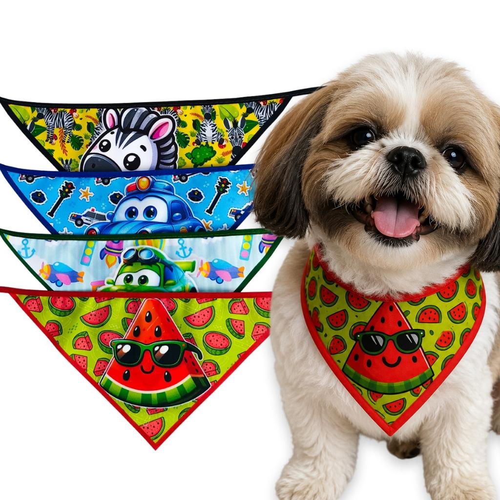 Bandana Pet Macho Sortidas Atacado Pet Shop Banho e Tosa Bandana Cachorro e Gato
