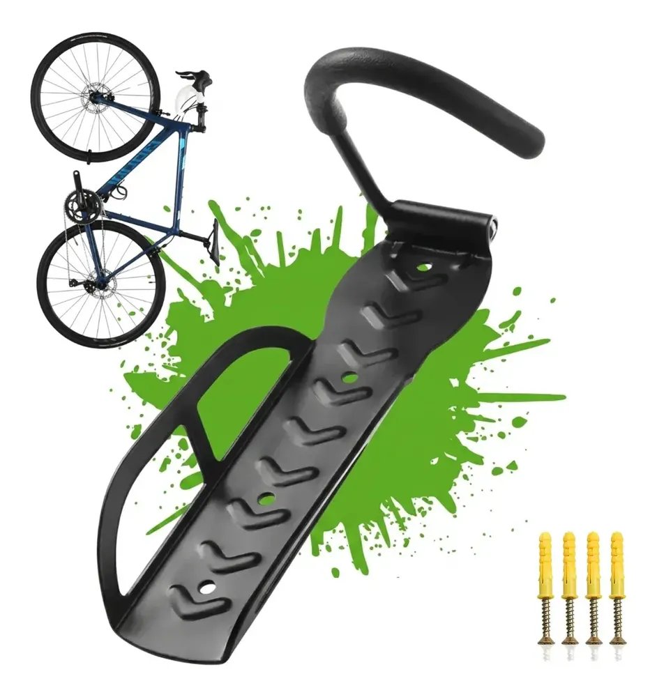 Suporte Parede Bicicleta Vertical Gancho Reforçado Trava Bike MTB Speed Aro 29 Universal