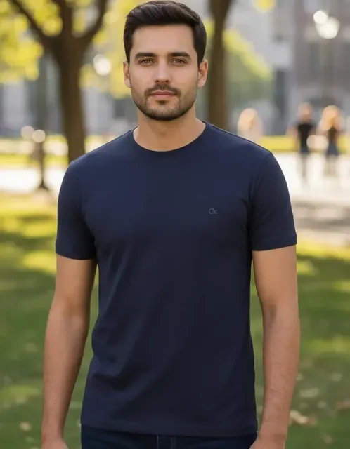 Camiseta Masculina Básica Slim Algodão - Várias Cores Ogochi