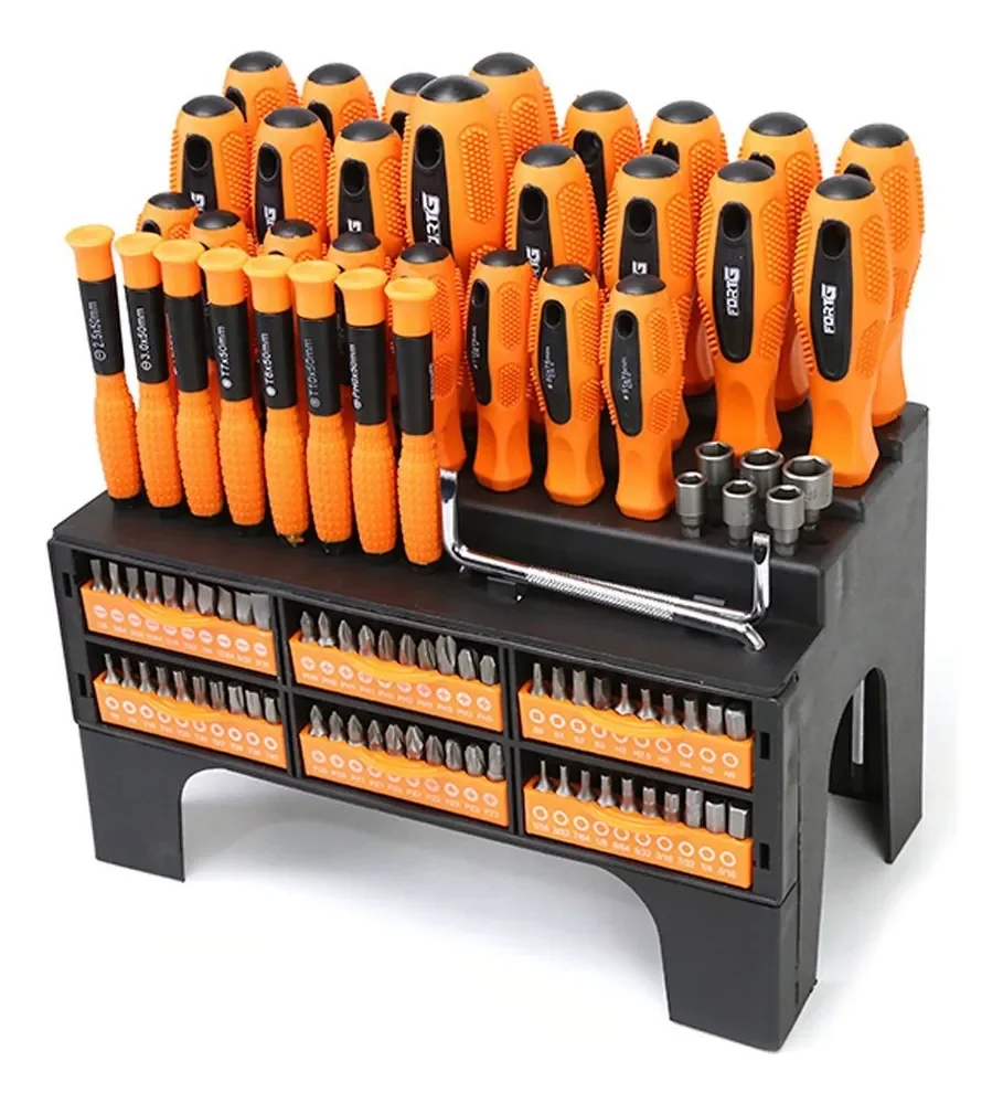 Jogo 100 Peças Chaves De Fenda/ Phillips E Bits ForTG Pro FORTGPRO-FG8193