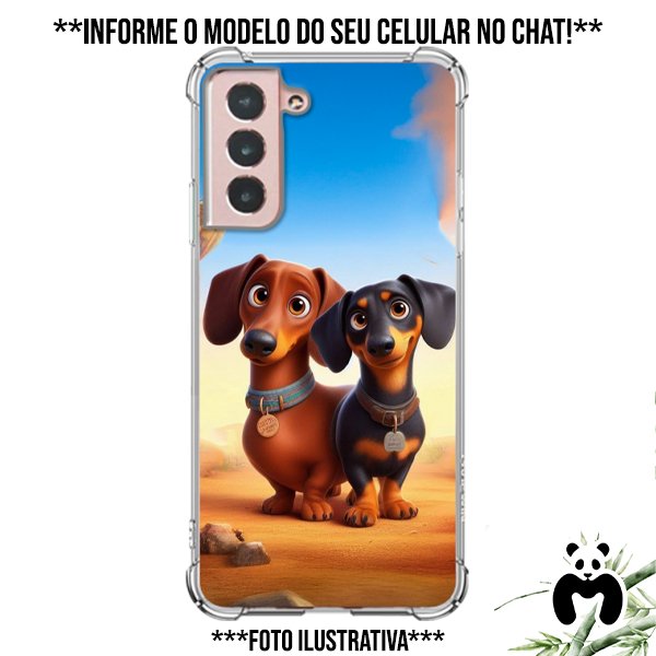 Capa Case Personalizada Cachorro Raça Daschound Linguicinha Cofap Salsicha Wiener Dog Animais Pets