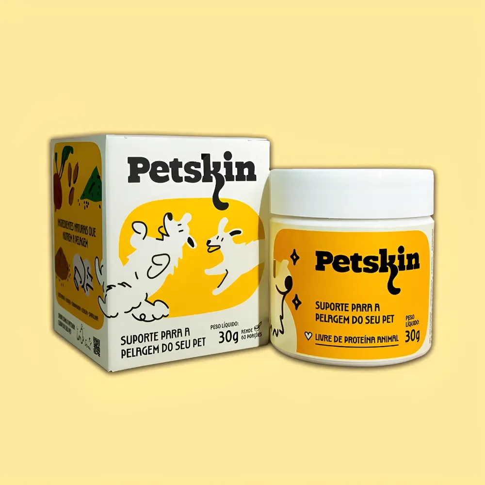 Petskin - Suplemento Vitamínico Para Dermatite Em Cães/gatos