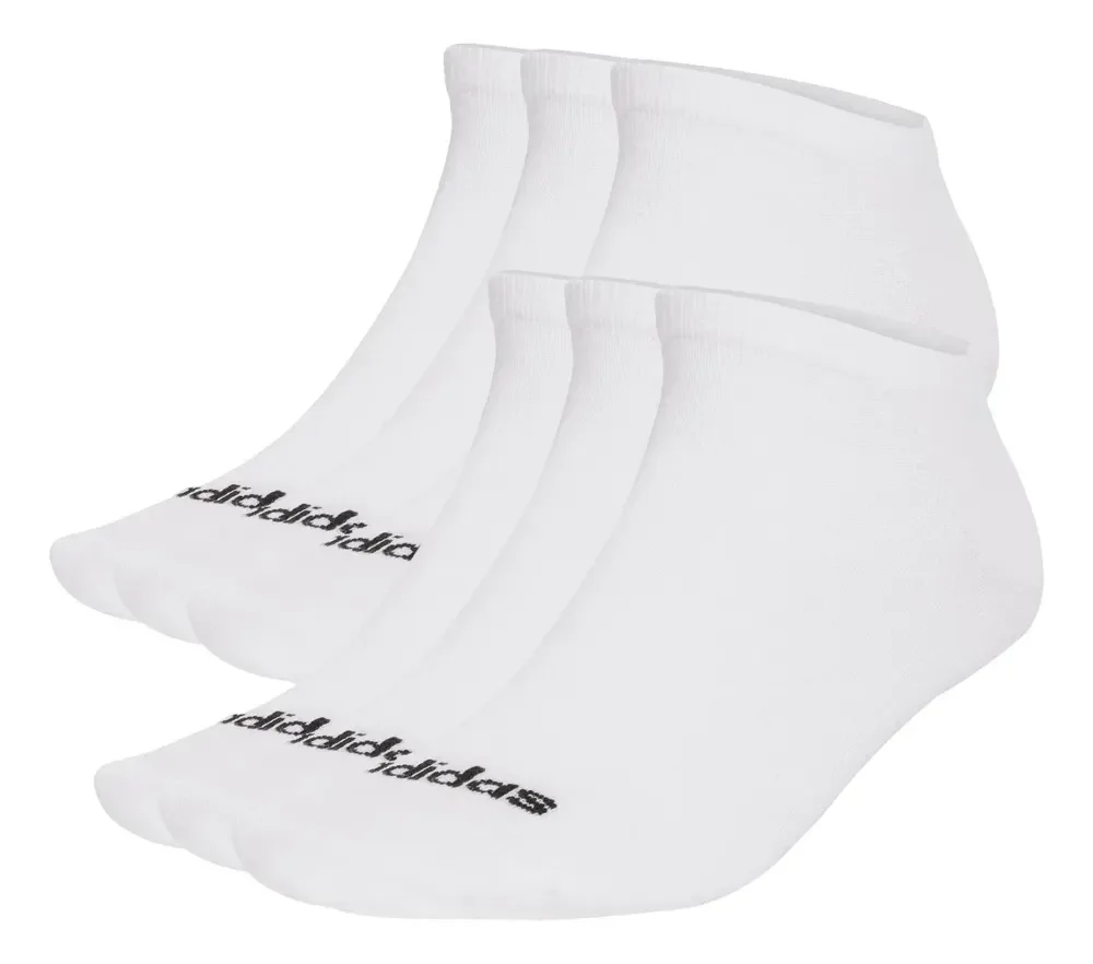 6 Pares De Meias Finas Linear Ballerina adidas Branco Lisa P