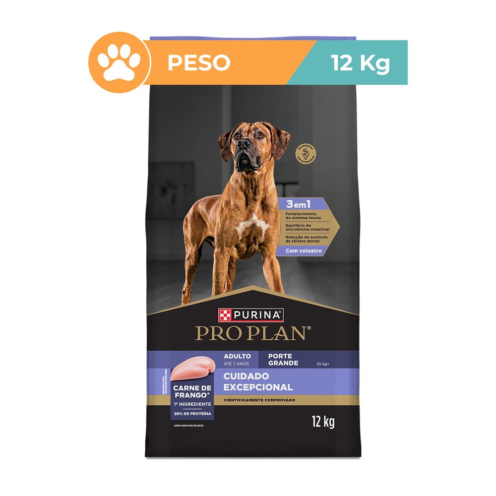 Ração Pro Plan Frango Cães Adultos Raças Grandes 12kg