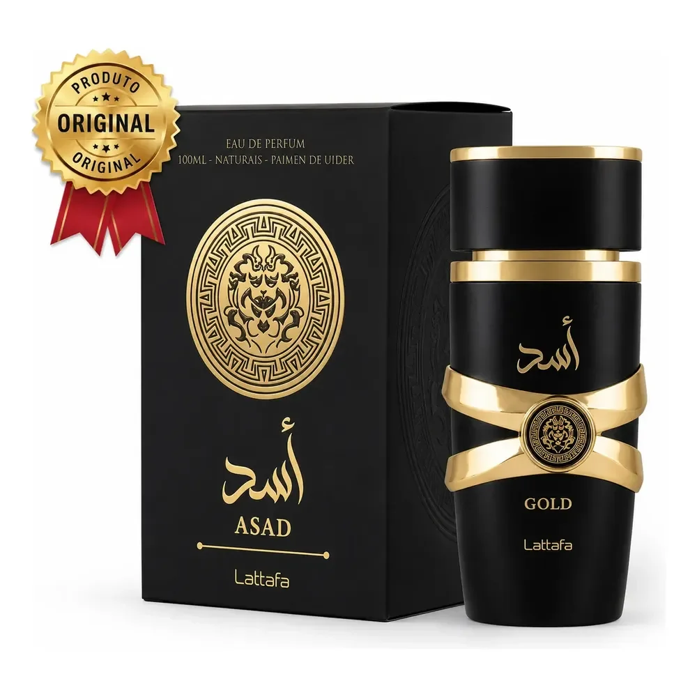 Perfume Lattafa Asad 100ml Eau De Parfum Original Árabe Original - Selo Original Lataffa Melhores Perfumes Masculino Ref Importada