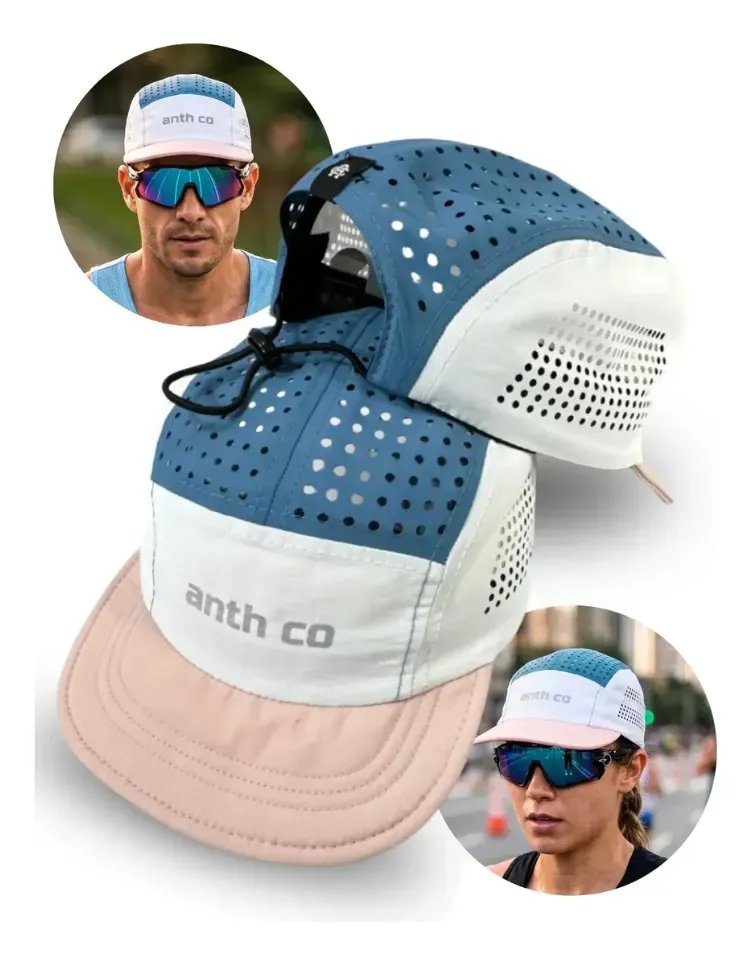 Boné Five Panel Esportivo Fresh Anth Co Respirável Unissex Branco/aazul/rosa Un Liso