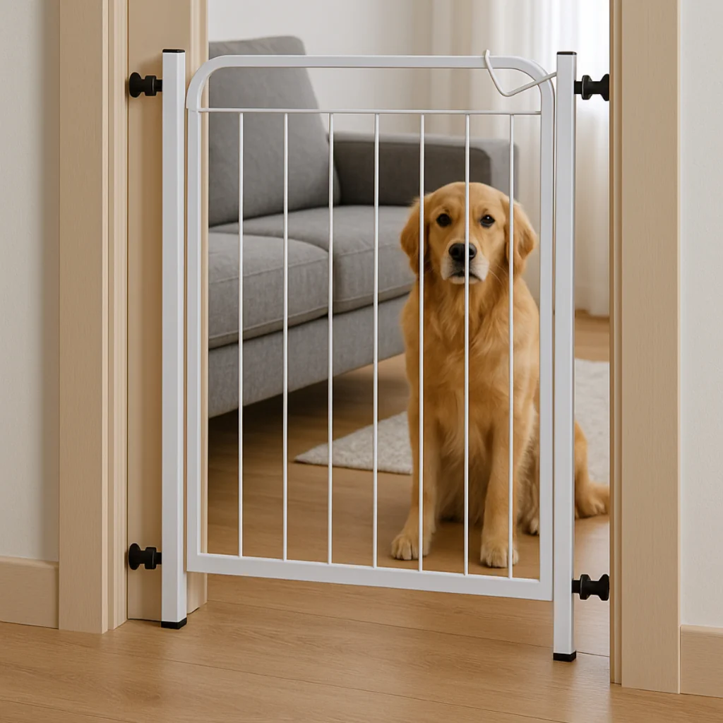 Portão Pet Grade Para Cachorro 68cm A 132cm Cercado de Proteção Promoção