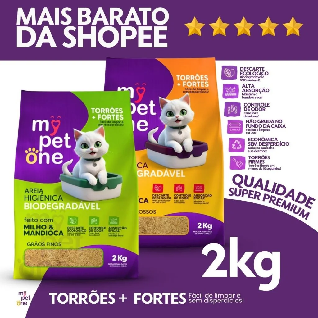 Areia Biodegradável Para gatos Eco Gold - MyPetOne
