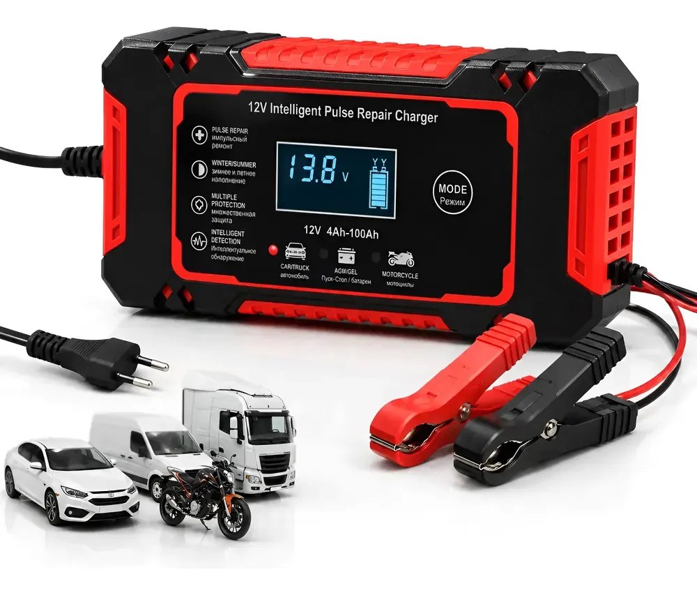 Carregador Inteligente Para Bateria Automotiva 12v 6a Bivolt