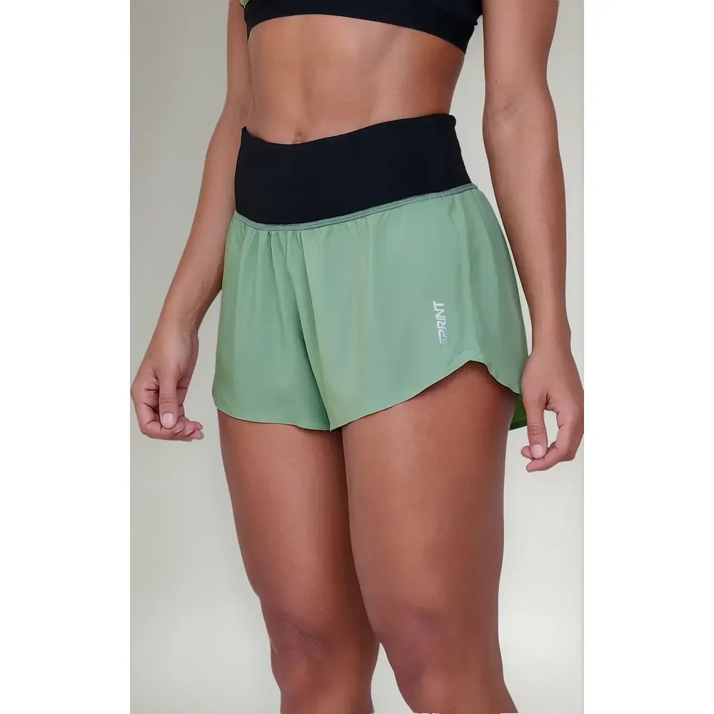 Short Caminhada Corrida Sprint Ginga Ultraleve Verde Authen