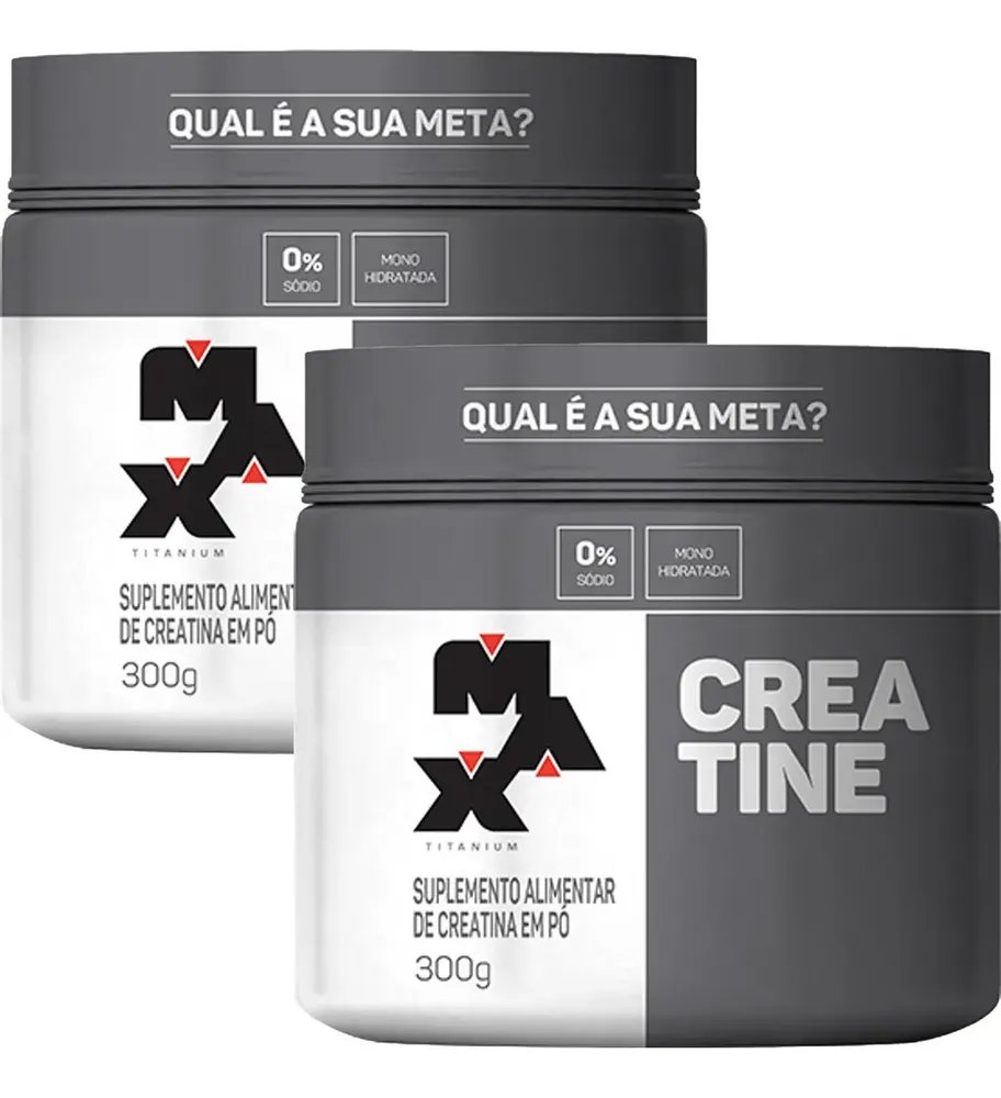 Creatina Max Titanium em pó Sem sabor x 300g 2 un
