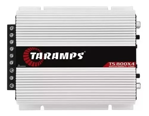 Modulo Taramps Ts 800 Rms Ts800x4 2 Ohms Amplificador 800w Entrada Rca E Fio T800 4 Canais Som Automotivo