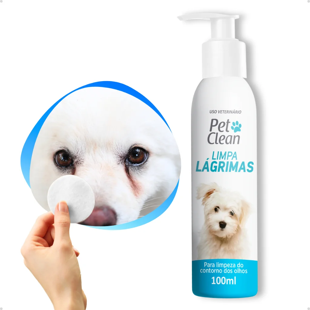 Limpador de Lágrimas Ácidas Limpa Olhos Ramela para Cachorro e Gato Pet Clean 100ml