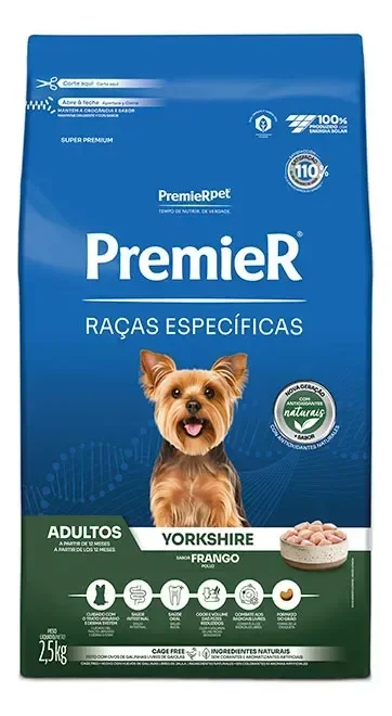 Ração Seca PremieR Super Premium Yorkshire Adulto Frango 2.5kg