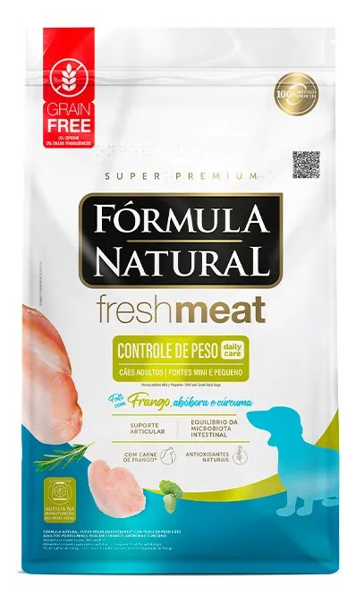 Formula Natural Fresh Meat Controle Peso Mini Pequeno 10,1kg