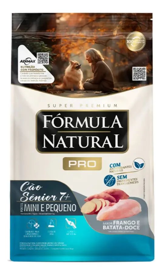 Fórmula Natural Super Premium Pro Cão Sênior Portes Mini e Pequeno Sabor Frango e Batata-Doce 10,1 kg